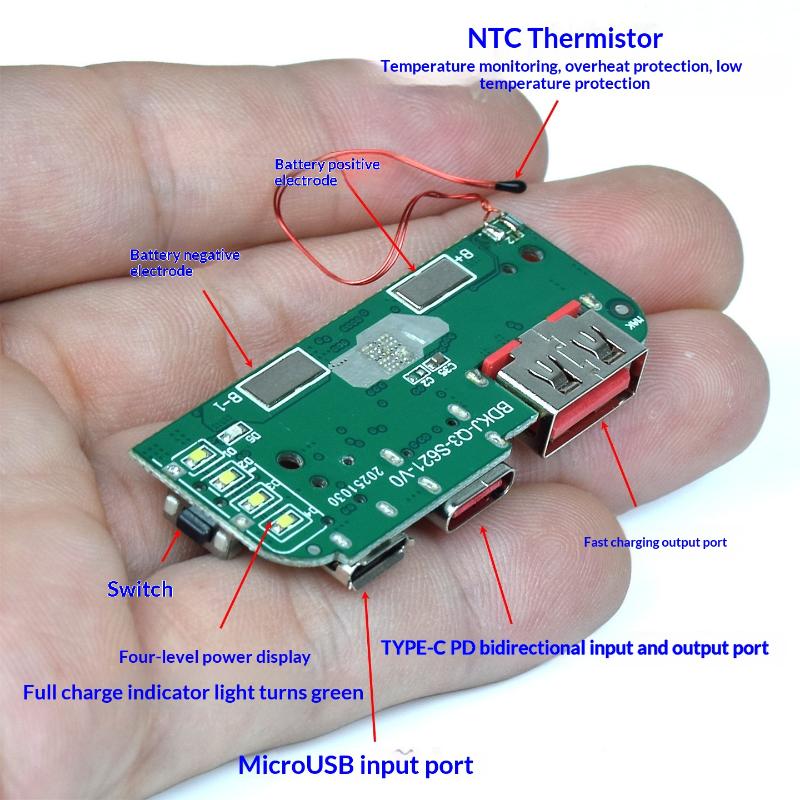 Modular Power Supply - 1個 S621 パワーバンク充電モジュール 22.5W PD QC3.0