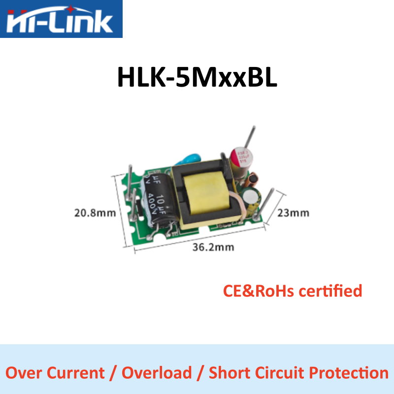 Hi-Link HLK-5M03/05/12/15/24BL - Open Frame Power Supply のレビューと価格