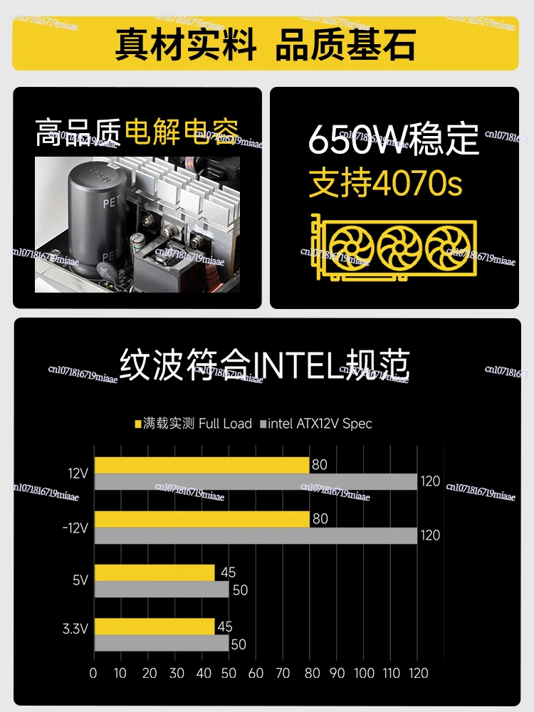 電源ユニット 650W 静音コンピュータ電源 デスクトップメ - Power Supply 750W のレビューと価格