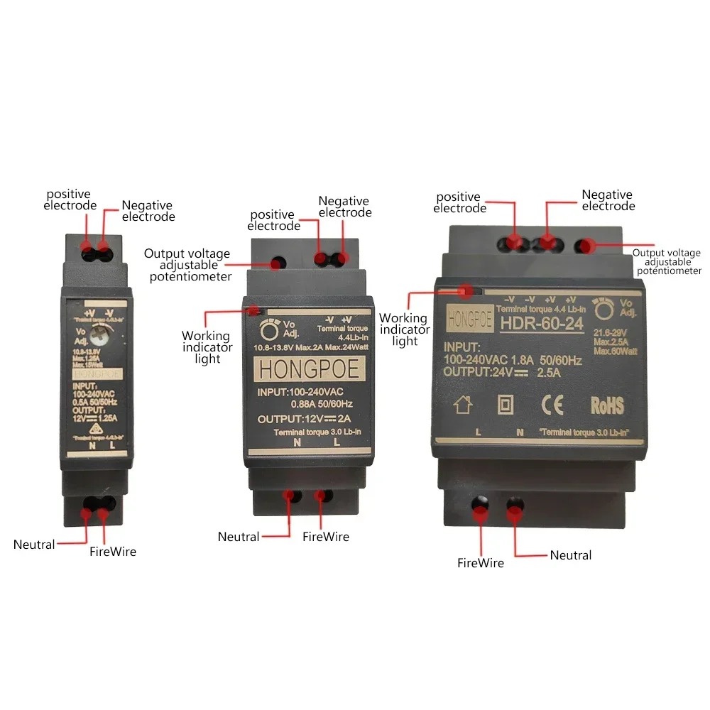 DIN レールスイッチング電源 SMPS 100-240VA - Smps Power Supply のレビューと価格