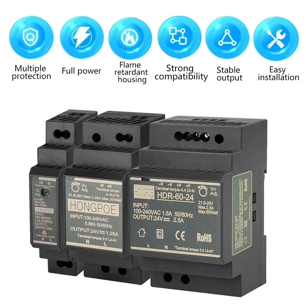 DIN レールスイッチング電源 SMPS 100-240VA - Smps Power Supply のレビューと価格