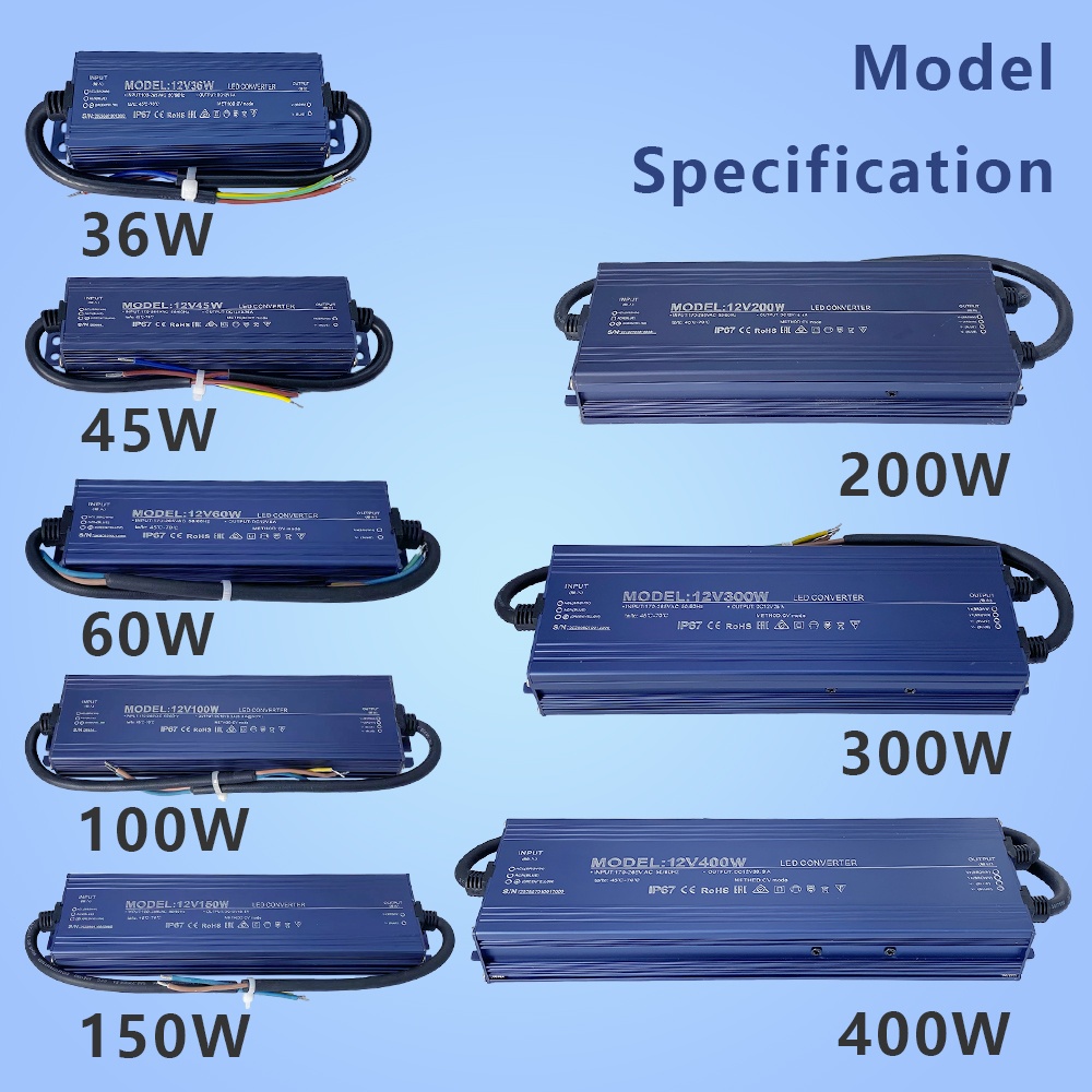 IP67防水入力110V-265V出力12V/24V 36W - Power Supply 500W のレビューと価格
