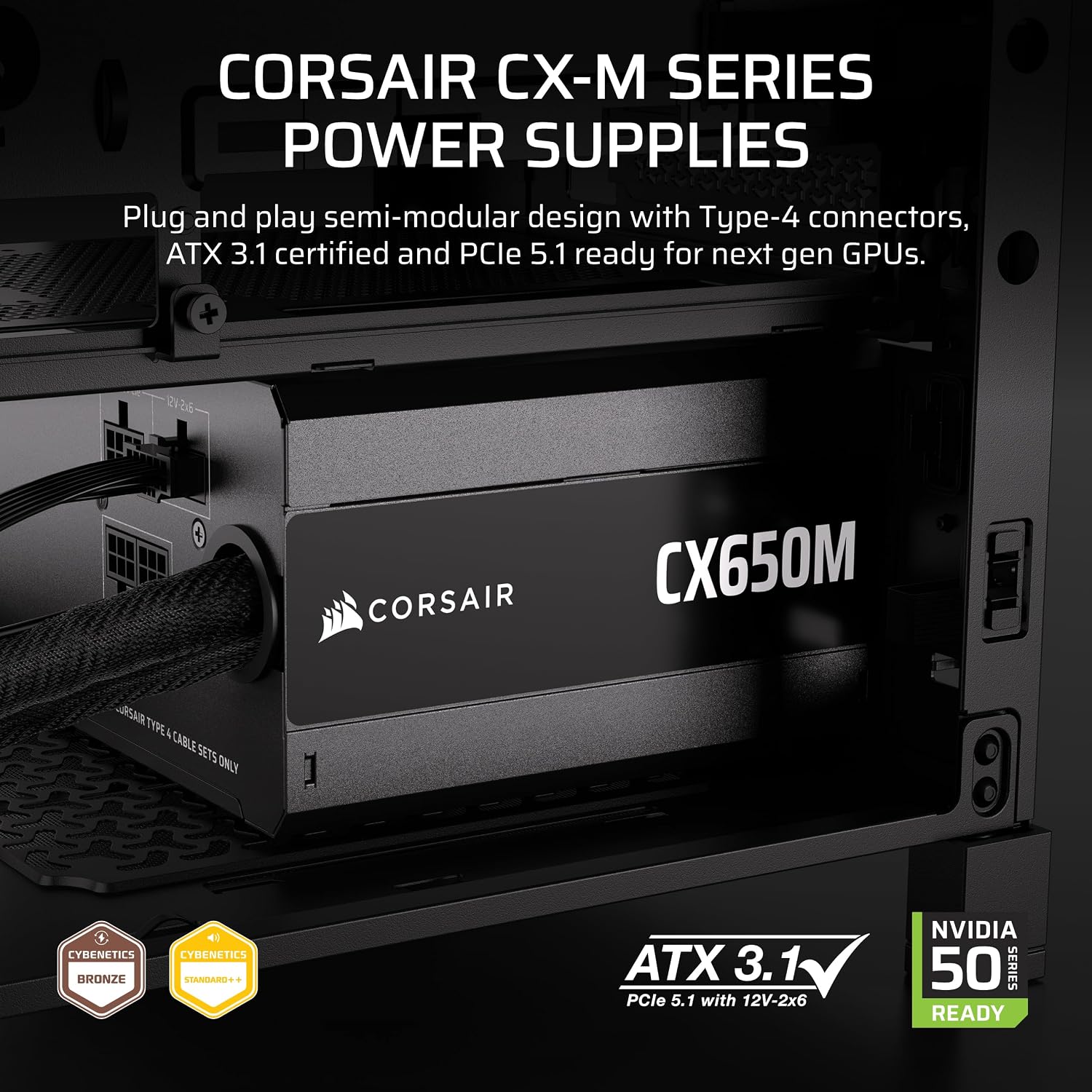 CX650M (2025) セミモジュラーATX 3.1 P - Power Supply 650W のレビューと価格